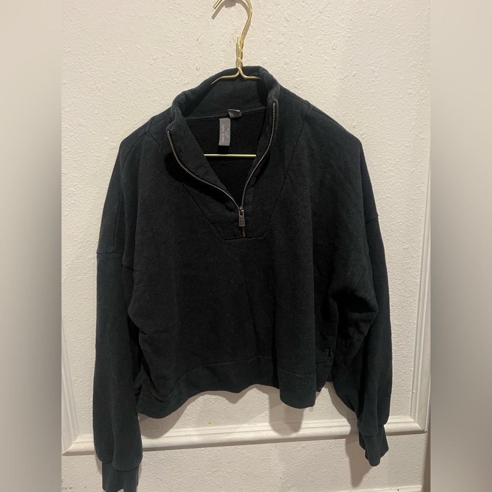 Sweaty Betty Black Quarter-Zip Women's Sweater